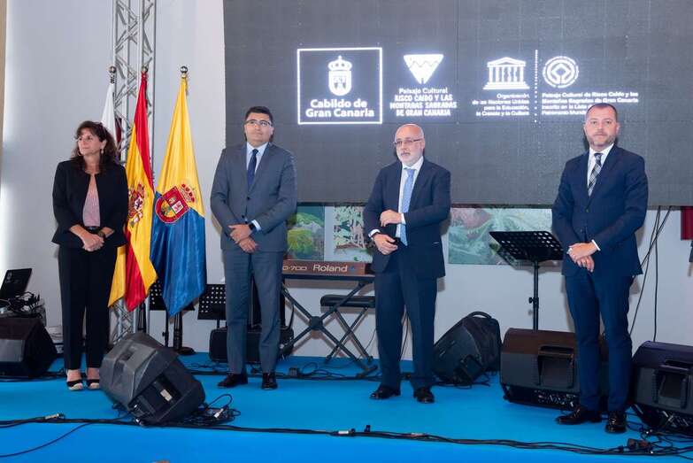 El Cabildo celebró este martes el primer aniversario de la declaración de Risco Caído (Foto TA)